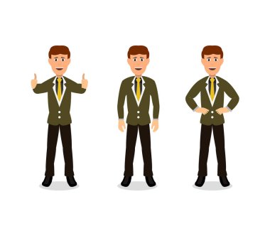 İş adamı simgesi vektör illüstrasyonu 