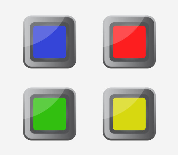 набор кнопок, векторные иконки