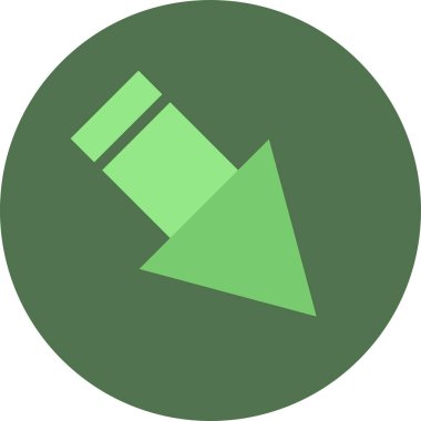 Beyaz arkaplanda ok yönü simgesi, vektör illüstrasyonu