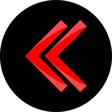 Düz stil vektör illüstrasyonunda yön ok simgesi