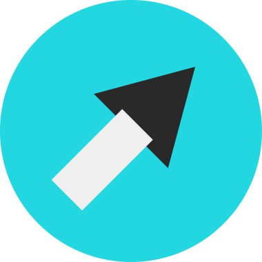 Düz stil vektör illüstrasyonunda yön ok simgesi