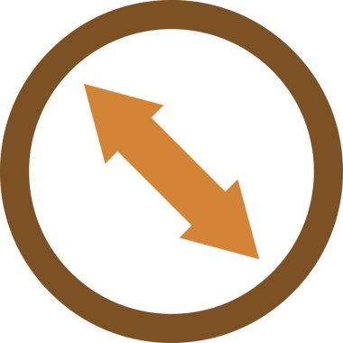 Düz stil vektör illüstrasyonunda yön ok simgesi