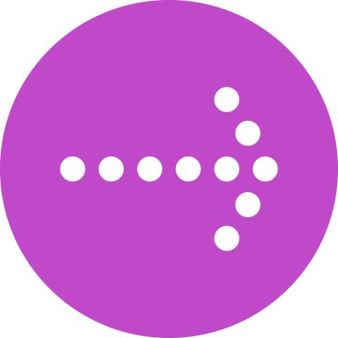 Düz stil vektör illüstrasyonunda yön ok simgesi