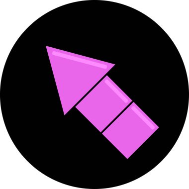 Düz stil vektör illüstrasyonunda yön ok simgesi