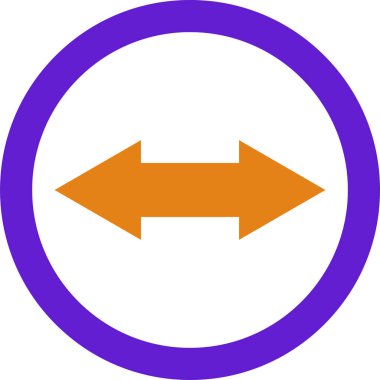 Düz stil vektör illüstrasyonunda yön ok simgesi