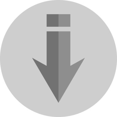 Düz stil vektör illüstrasyonunda yön ok simgesi