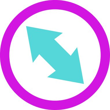 Düz stil vektör illüstrasyonunda yön ok simgesi