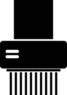 Kağıt öğütücü simgesi, ofis ekipmanları konsepti