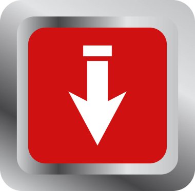 Düz stil vektör illüstrasyonunda yön ok simgesi