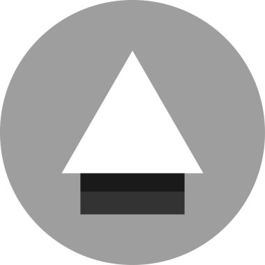 Düz stil vektör illüstrasyonunda yön ok simgesi