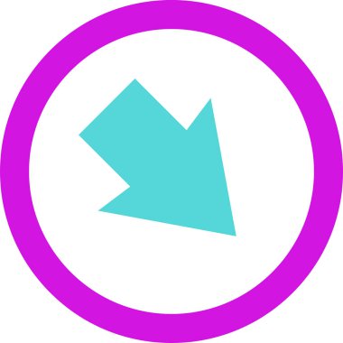 Beyaz arkaplanda ok yönü simgesi, vektör illüstrasyonu