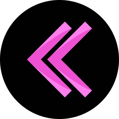 Düz stil vektör illüstrasyonunda yön ok simgesi