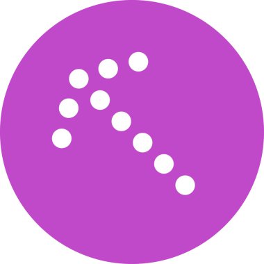 Düz stil vektör illüstrasyonunda yön ok simgesi