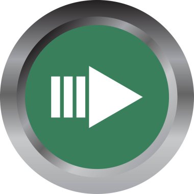 Düz stil vektör illüstrasyonunda yön ok simgesi