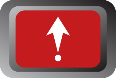 Düz stil vektör illüstrasyonunda yön ok simgesi