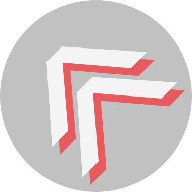 Düz stil vektör illüstrasyonunda yön ok simgesi