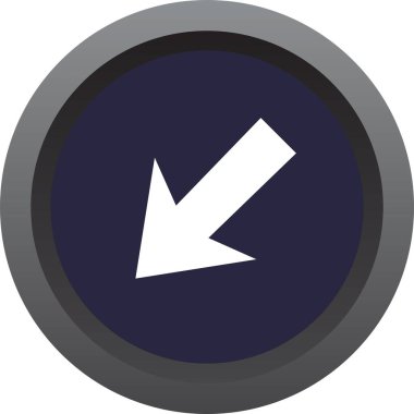 Düz stil vektör illüstrasyonunda yön ok simgesi