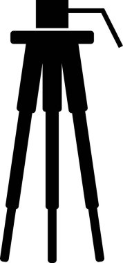 Beyaz arkaplanda üç ayaklı simge izole edildi 