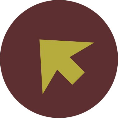 Düz stil vektör illüstrasyonunda yön ok simgesi