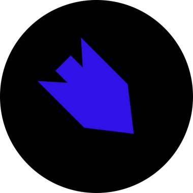 Düz stil vektör illüstrasyonunda yön ok simgesi