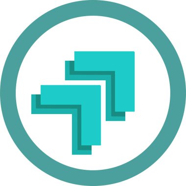 Düz stil vektör illüstrasyonunda yön ok simgesi