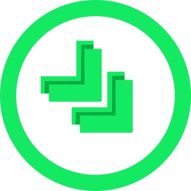 Düz stil vektör illüstrasyonunda yön ok simgesi