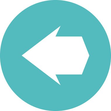 Düz stil vektör illüstrasyonunda yön ok simgesi