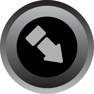 Düz stil vektör illüstrasyonunda yön ok simgesi