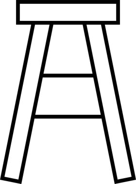 bar tabure simgesi, vektör illüstrasyonu