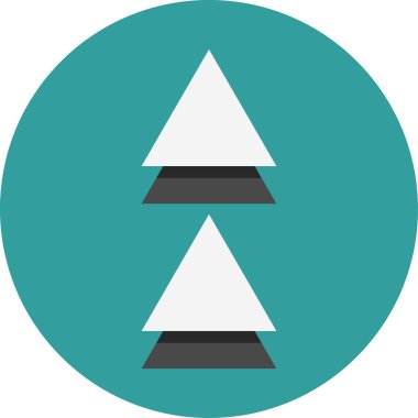 Düz stil vektör illüstrasyonunda yön ok simgesi