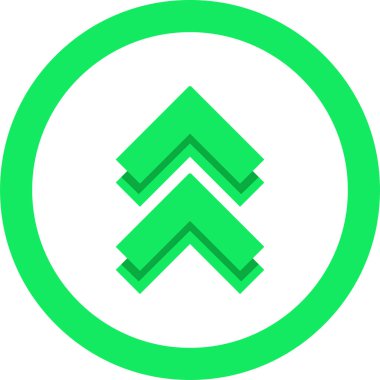 Düz stil vektör illüstrasyonunda yön ok simgesi