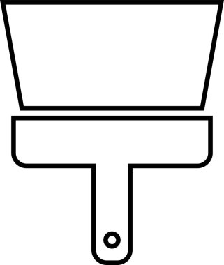 İnşaat küreği simgesi. özet vektör çizimi beyaz arkaplanda izole edildi 