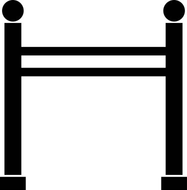 beyaz arkaplanda izole edilmiş binicilik çiti simgesi