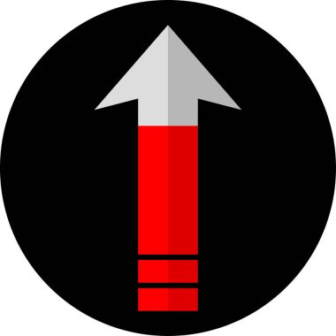 Düz stil vektör illüstrasyonunda yön ok simgesi