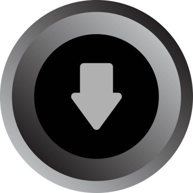 Düz stil vektör illüstrasyonunda yön ok simgesi