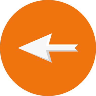 Düz stil vektör illüstrasyonunda yön ok simgesi