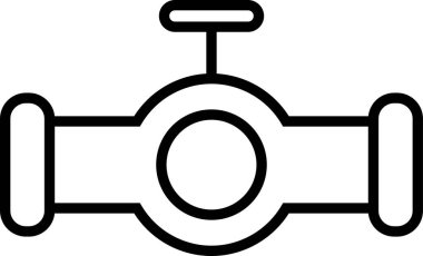  boru vanası simgesi, vektör illüstrasyon tasarımı