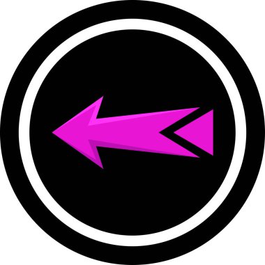 Düz stil vektör illüstrasyonunda yön ok simgesi