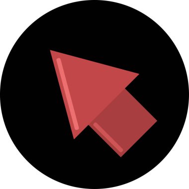 Düz stil vektör illüstrasyonunda yön ok simgesi