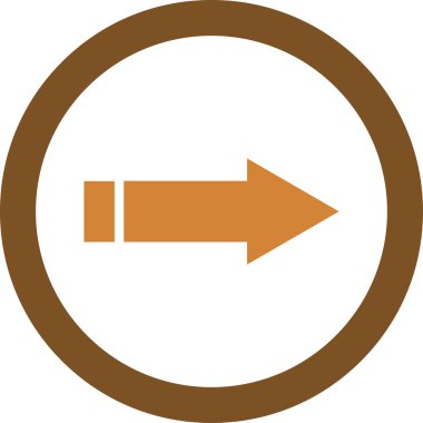 Beyaz arkaplanda ok yönü simgesi, vektör illüstrasyonu    