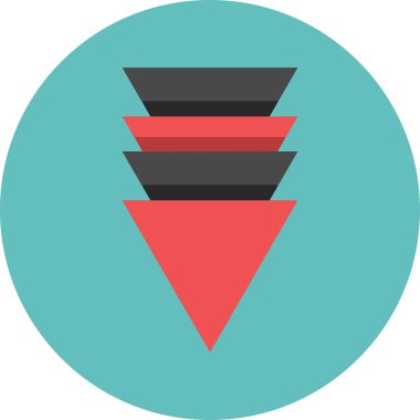 Düz stil vektör illüstrasyonunda yön ok simgesi