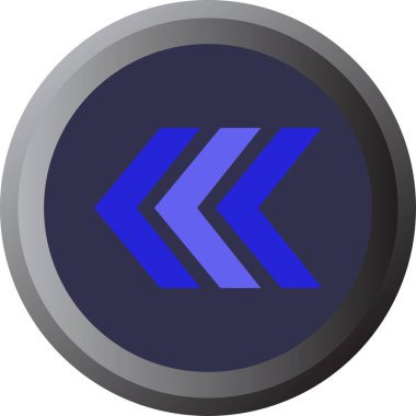 Düz stil vektör illüstrasyonunda yön ok simgesi