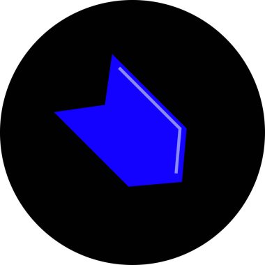 Düz stil vektör illüstrasyonunda yön ok simgesi