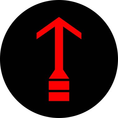 Düz stil vektör illüstrasyonunda yön ok simgesi