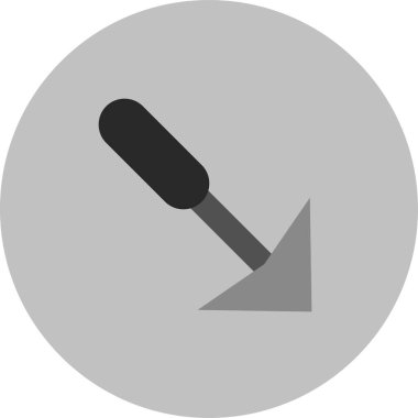 Düz stil vektör illüstrasyonunda yön ok simgesi