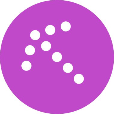 Düz stil vektör illüstrasyonunda yön ok simgesi