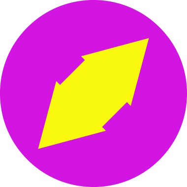 Düz stil vektör illüstrasyonunda yön ok simgesi