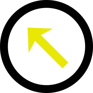 Beyaz arkaplanda ok yönü simgesi, vektör illüstrasyonu 