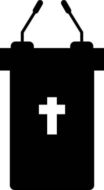 Rahip duruşu simge vektör illüstrasyonu