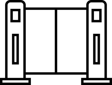 Geçit turnikesi simgesi. Beyaz arkaplanda izole edilmiş web tasarımı için ana kapı turnikesi vektör simgesi